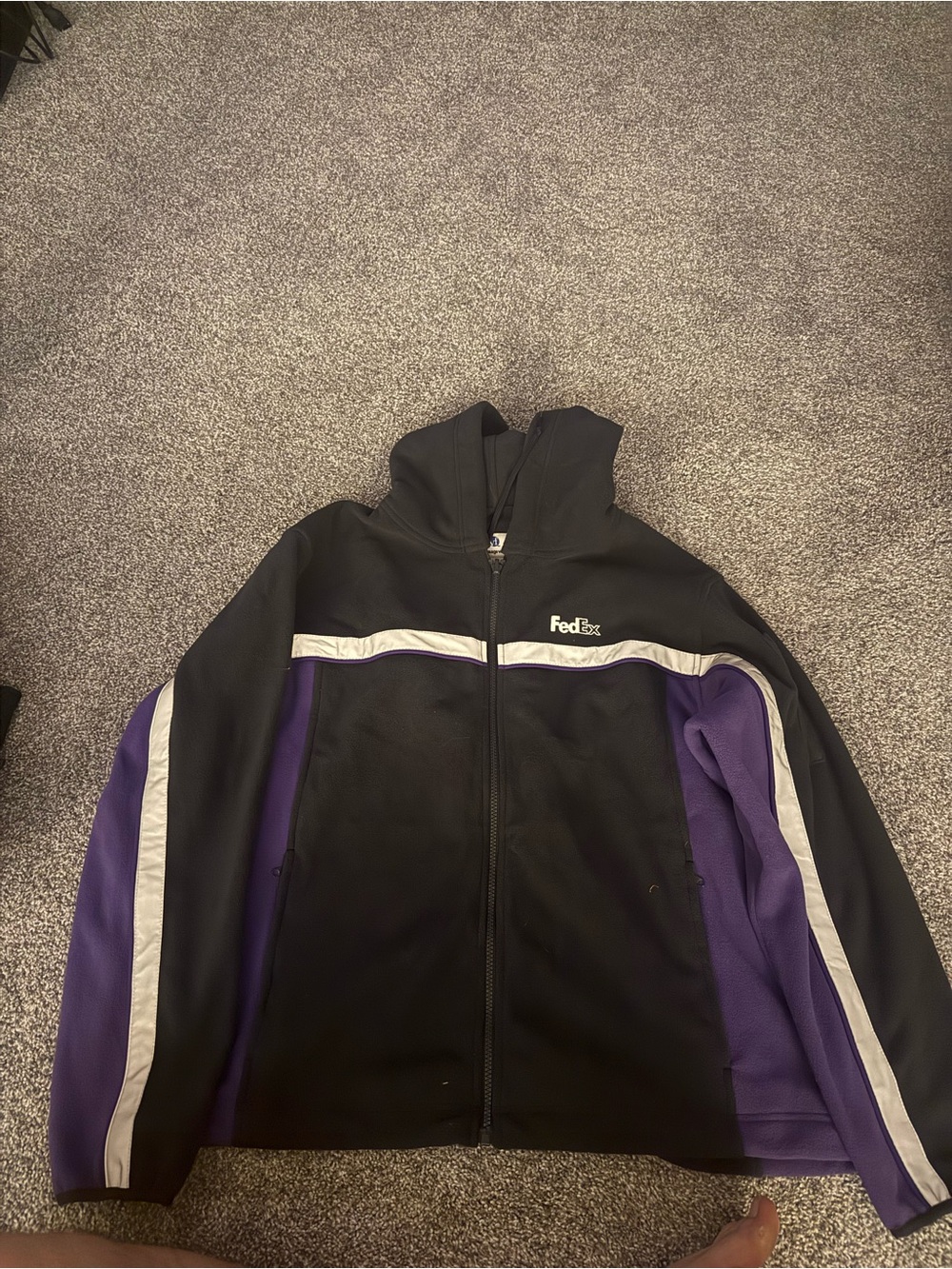 Dex Black and Purple Full-Zip Performance Jacket
